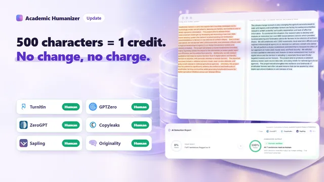 Abstract illustration about Academic Humanizer pricing and credits, stacked tokens beside a page measured in short segments