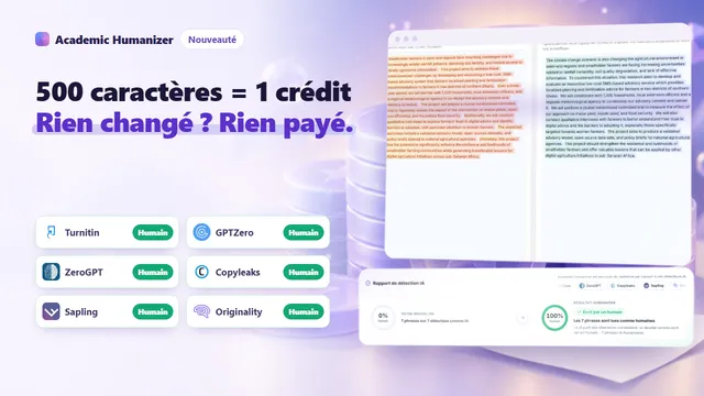 Illustration abstraite sur les tarifs et crédits Academic Humanizer, jetons empilés à côté d'une page mesurée en courts segments