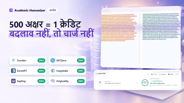 Academic Humanizer की कीमत और क्रेडिट पर एक अमूर्त चित्र, छोटे खंडों में मापे गए पेज के पास रखे टोकन के ढेर