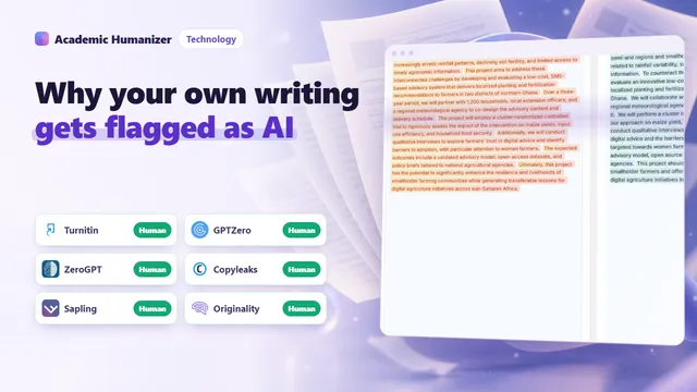 Abstract illustration about how AI text detectors score the predictability of words in a sentence