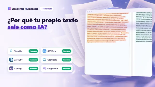 Ilustración abstracta sobre cómo los detectores de texto de IA puntúan la previsibilidad de las palabras de una frase