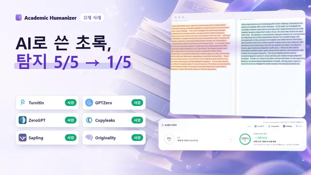 AI로 초안을 쓴 연구 초록을 휴머나이징하는 모습을 표현한 추상 일러스트, 문장마다 표시하고 한 줄씩 확인하는 장면