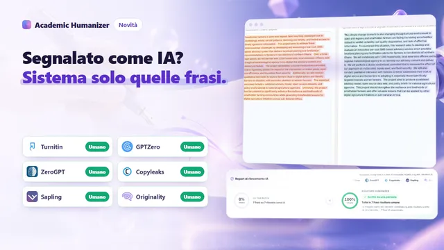 Illustrazione astratta sulla revisione frase per frase di Humanizer v2, con poche righe evidenziate tra testo non modificato