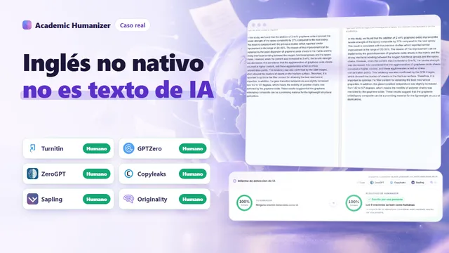 Ilustración abstracta sobre la escritura en inglés no nativo y los detectores de IA, con una página de aspecto manuscrito que atraviesa un escáner sin cambios