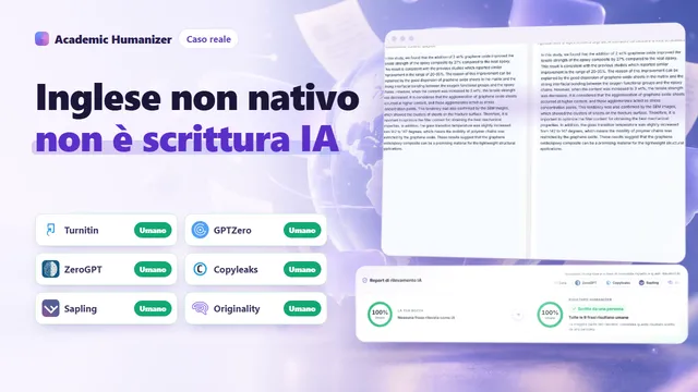 Illustrazione astratta sulla scrittura in inglese di non madrelingua e i rilevatori AI, con una pagina in stile manoscritto che attraversa intatta uno scanner