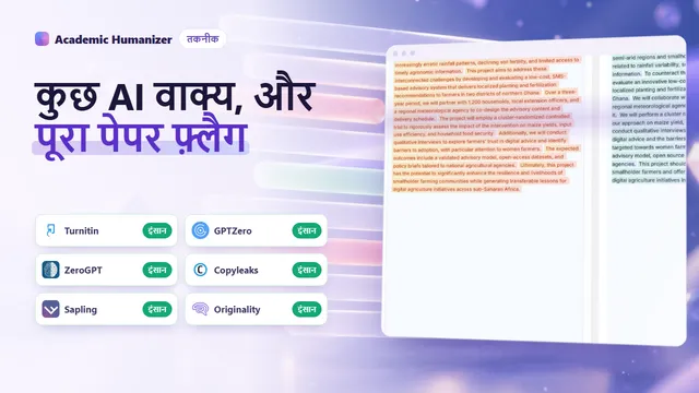 एक पैराग्राफ़ को वाक्य-दर-वाक्य स्कैन करके कुछ पंक्तियों को हाइलाइट करने पर अमूर्त चित्र