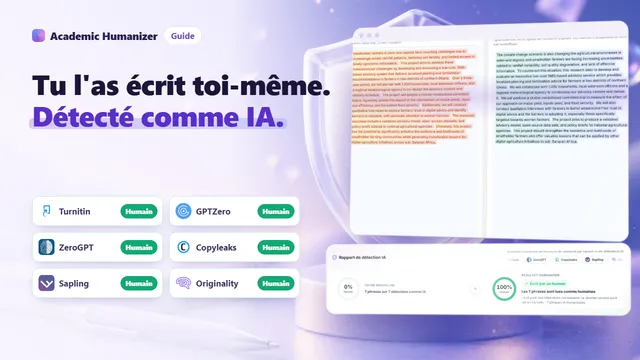 Illustration abstraite sur un faux signalement IA : une pile de brouillons et une frise de versions à côté d'un signal d'alerte