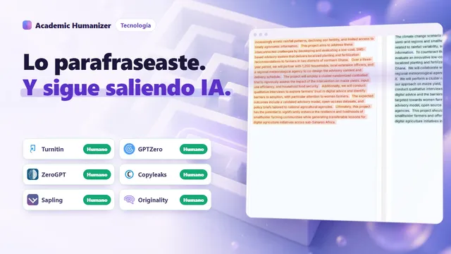 Ilustración abstracta sobre herramientas de paráfrasis que intercambian palabras mientras el esqueleto de la frase sigue igual